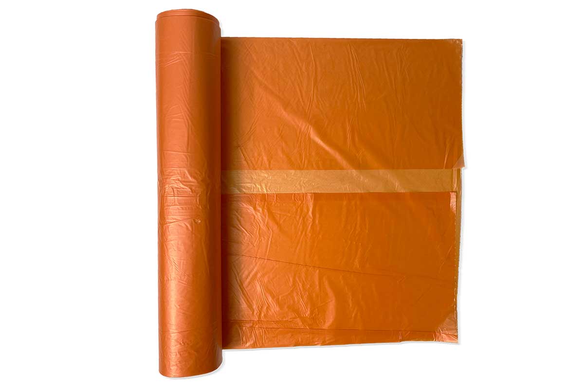 HDPE Afvalzakken oranje - 58 x 100cm x 20my 