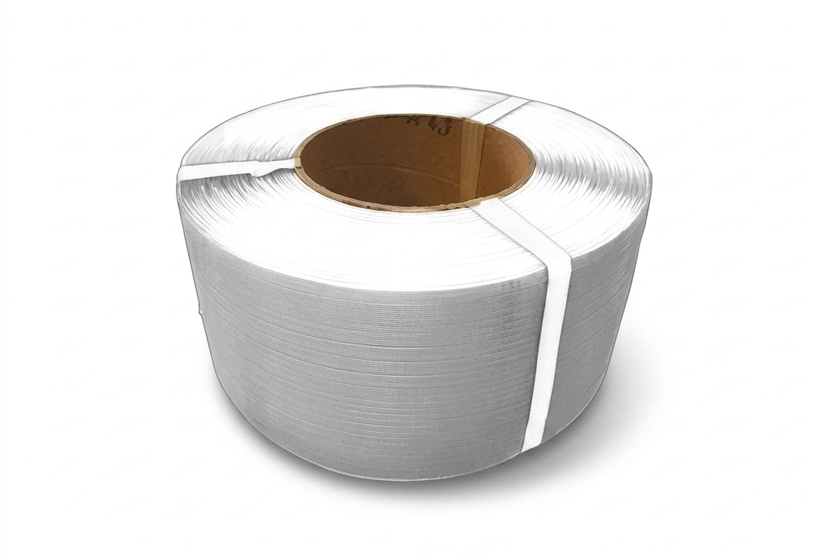 PP omsnoeringsband wit - 12mm x 3.000 m x 0,55mm (Kern 200)