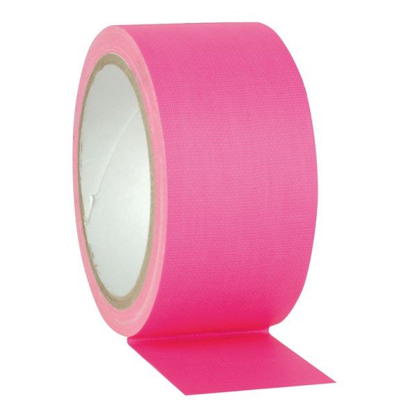 Fluor Gaffa tape roze - 50mm x 25m