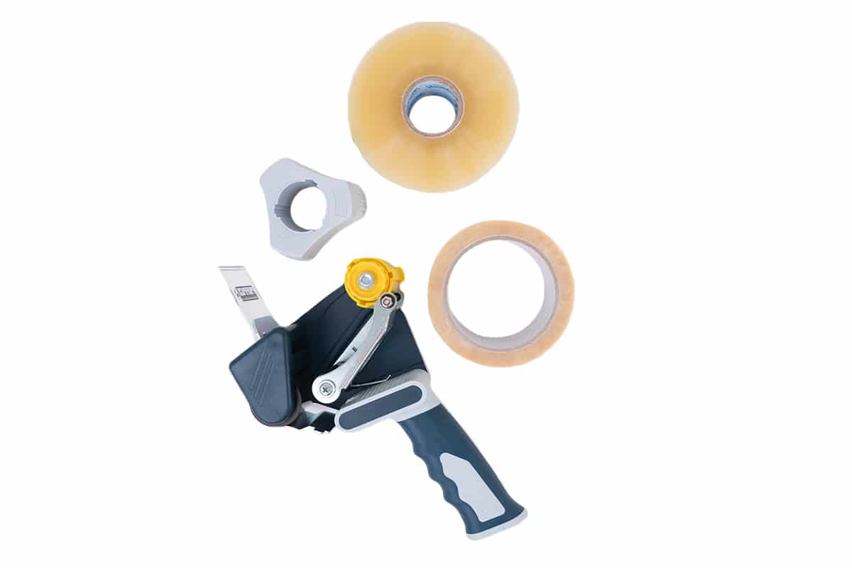 Bonus Tape dispenser luxe + safety mes 50mm (koker 76 en 38mm)