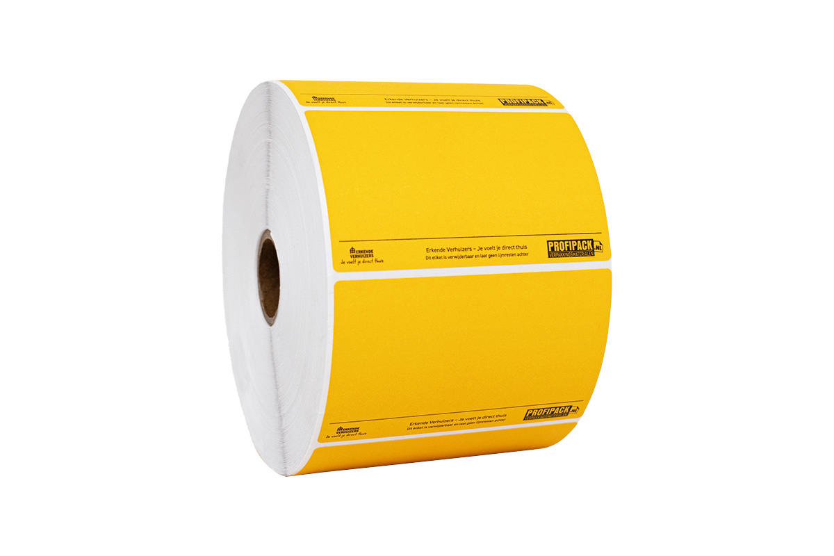 Verhuisetiketten geel - 55 x 90mm Verhuisetiketten geel - 55 x 90mm