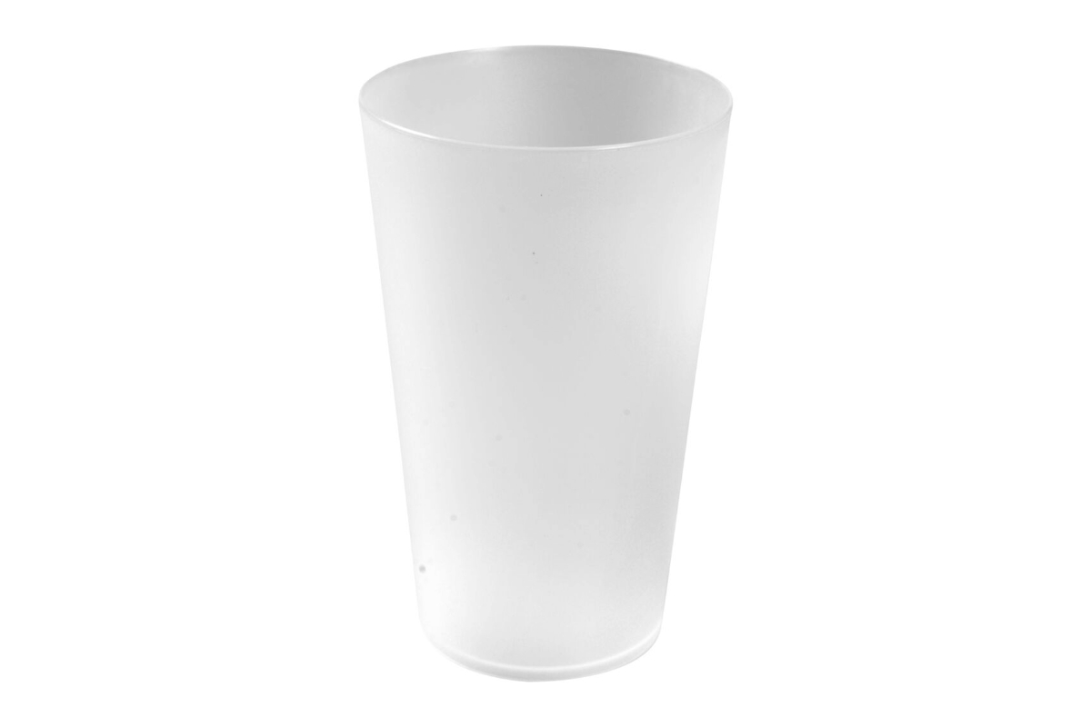Herbruikbare drinkbekers wit - 500ml (96 st)