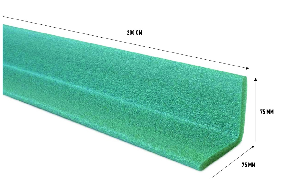 L Schuimprofiel - 75x75 mm x 200 cm L Schuimprofiel - 75x75 mm x 200 cm