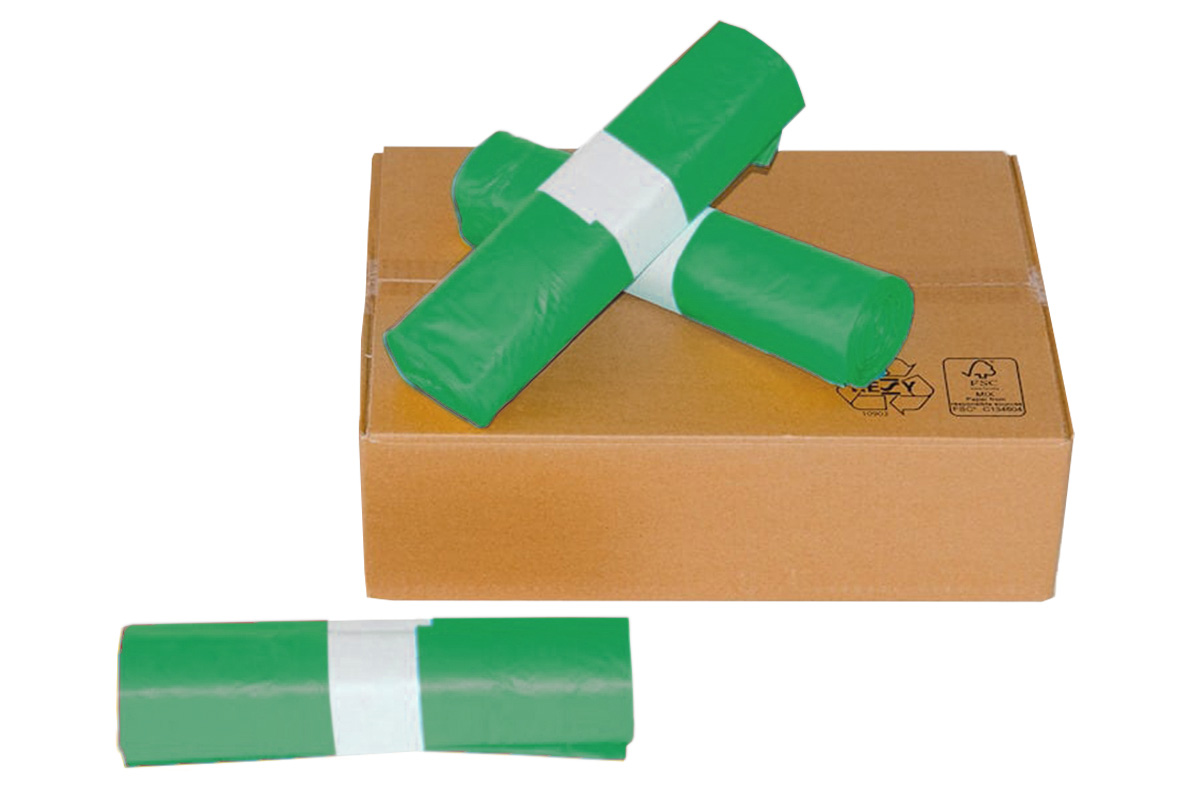 Grote afvalzakken groen 400L geperforeerd - 70 x 15/15 x 200cm x 40my (50 st)