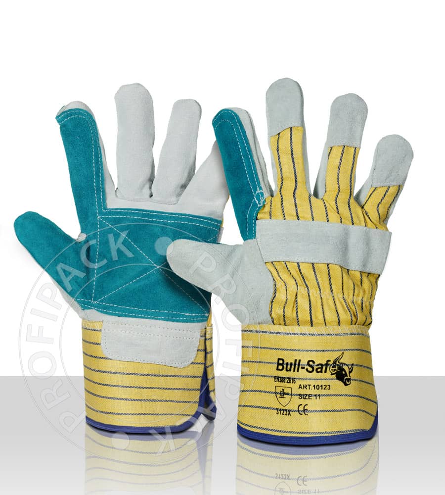 Bullflex Splitlederen Handschoenen met pistoolversterking - maat 10,5 Bullflex Splitlederen Handschoenen met pistoolversterking - maat 10,5