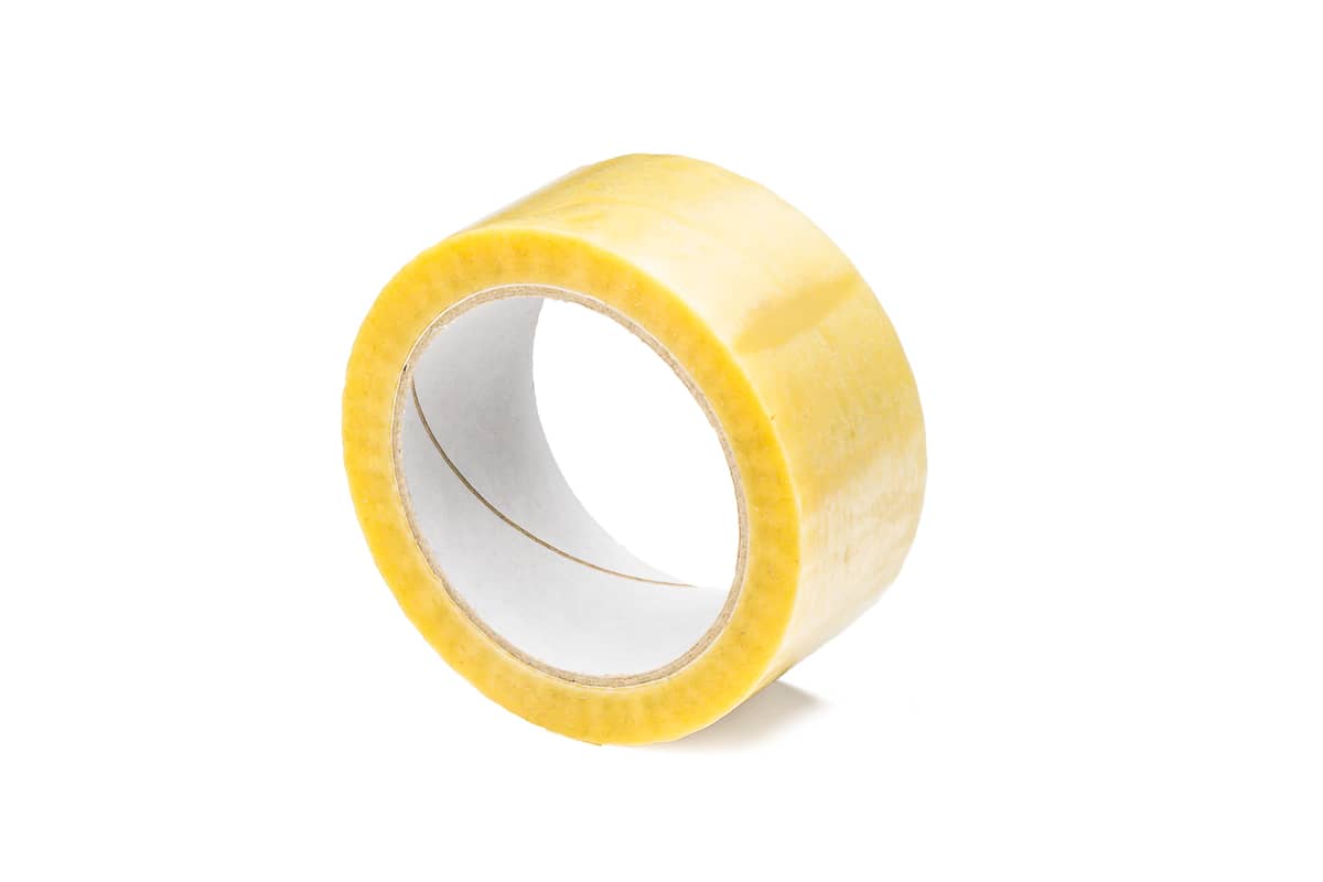 PVC tape oranje - 50mm x 66m transparant, 50.0000 millimeter