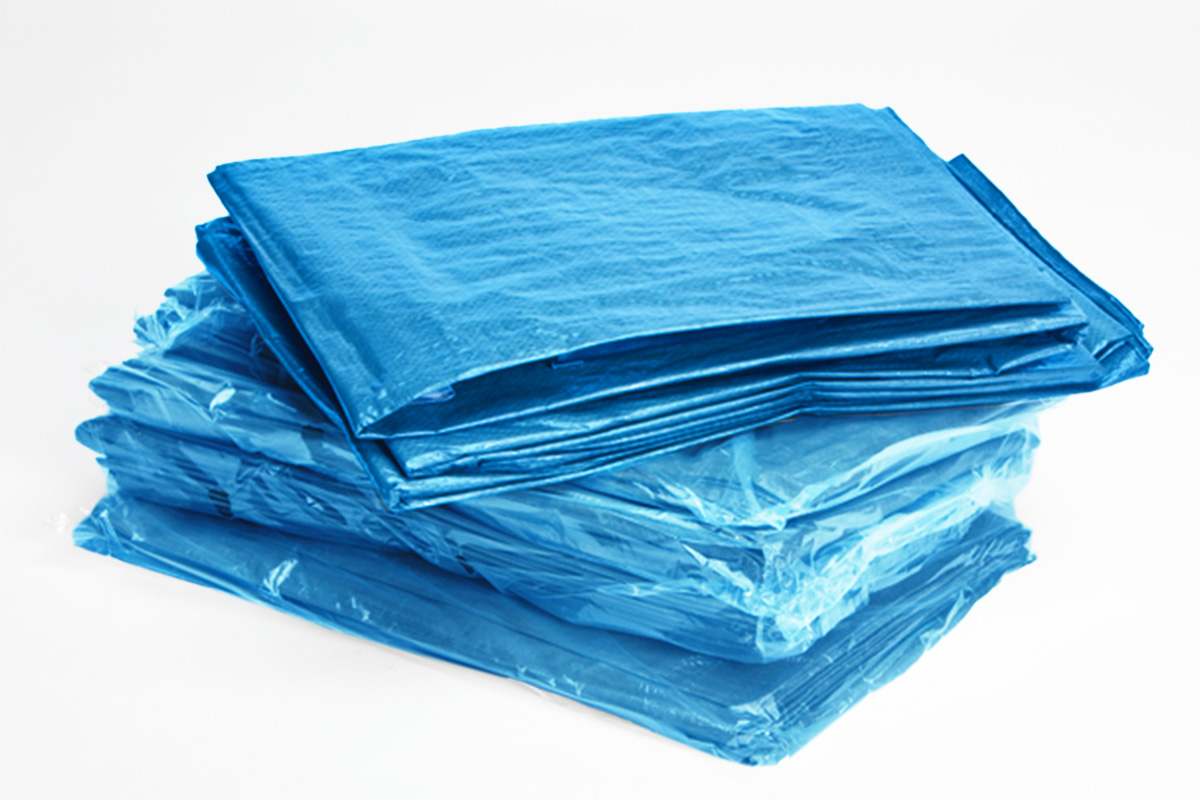 Afdekzeil blauw - 6x8m (48m²)