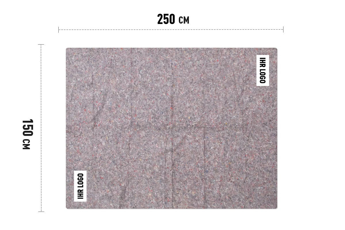 Verhuisdekens gestikt gepersonaliseerd - 150 x 250cm Verhuisdekens gestikt gepersonaliseerd - 150 x 250cm