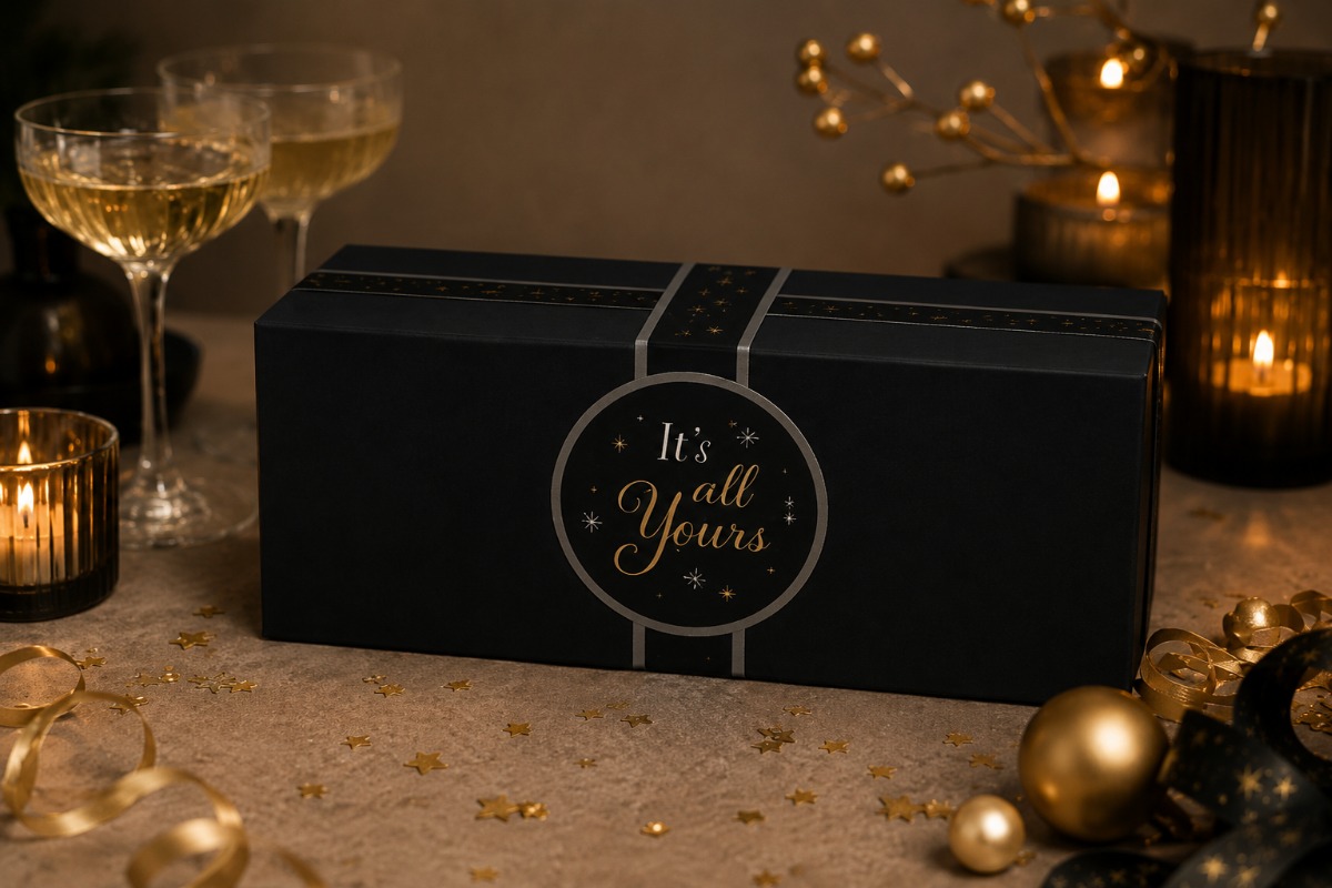 Geschenkdoos  "Big Suprise Kraft Black" - 390 x 290 x 232 mm 