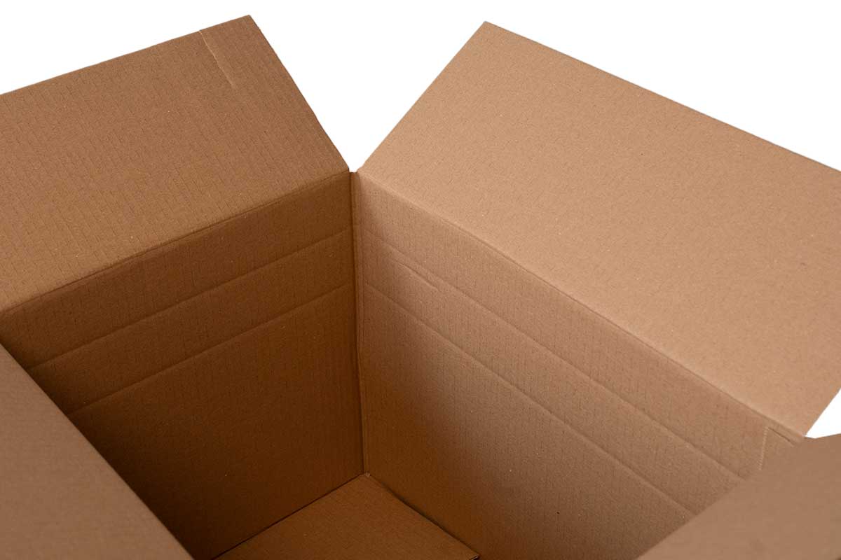 Kartonnen doos wit - 400 x 300 x 300mm (enkele golf)