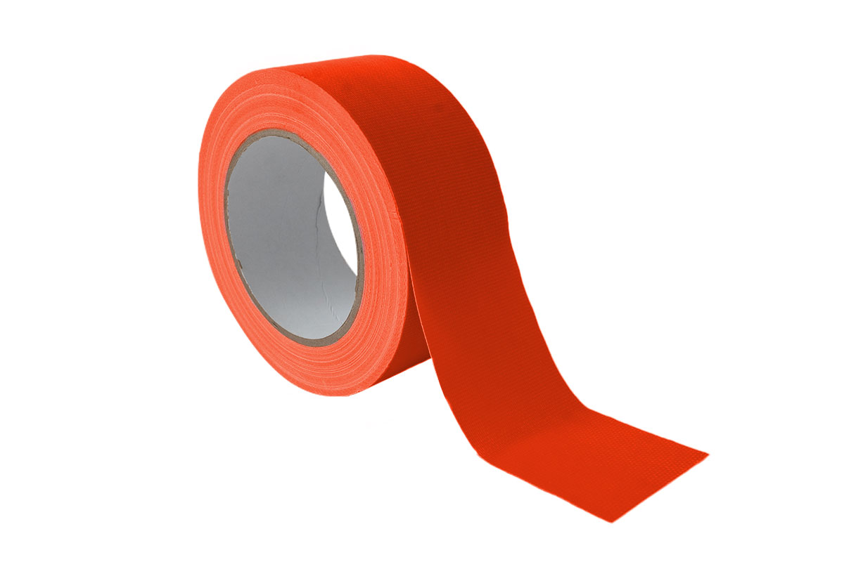 Fluor Gaffa tape oranje - 50mm x 25m