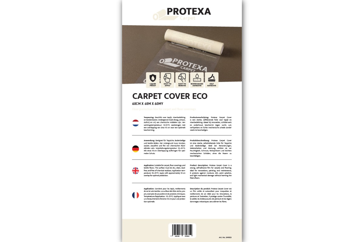 Protexa Carpet Eco Afdekfolie zelfklevend - 60cm x 60m x 60my