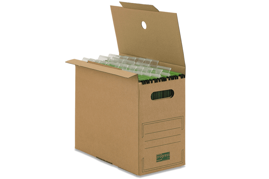 Kartonnen archiefdoos voor hangmappen - bruin (10 st)