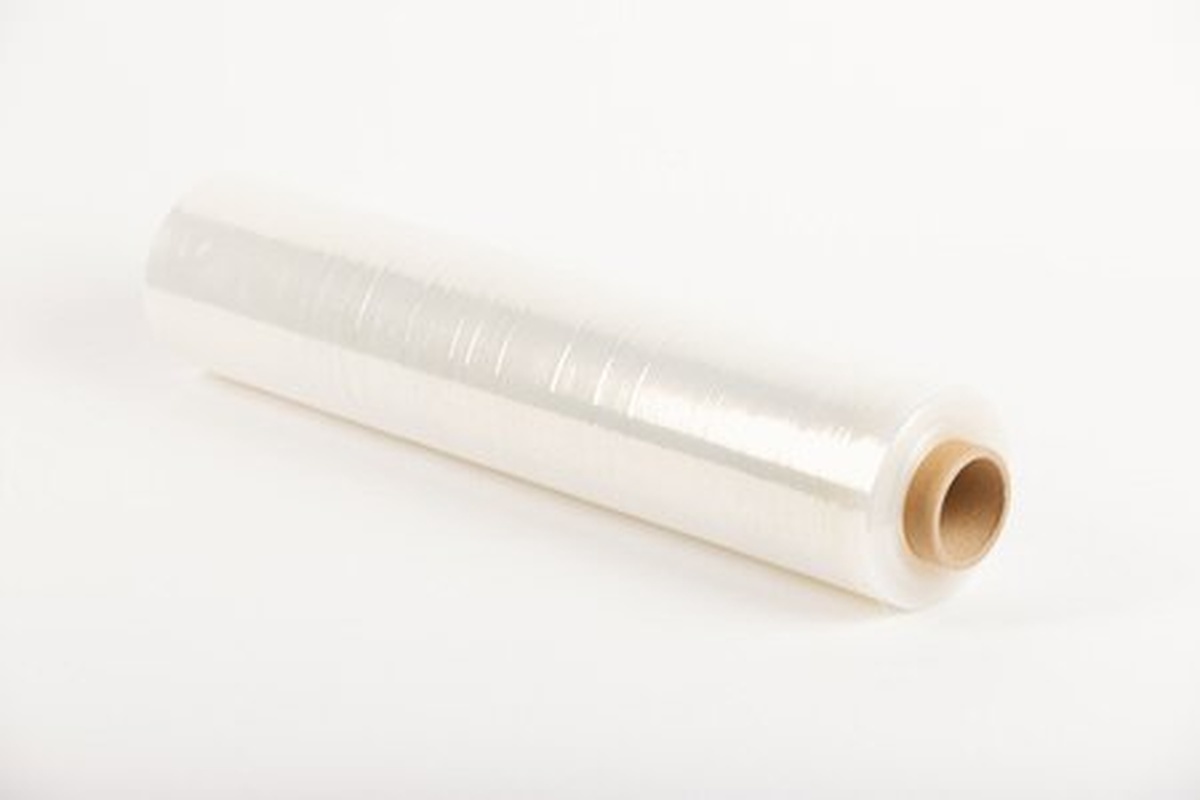 Handwikkelfolie transparant - 50cm x 300m x 20my (6 st) + dispenser chroom