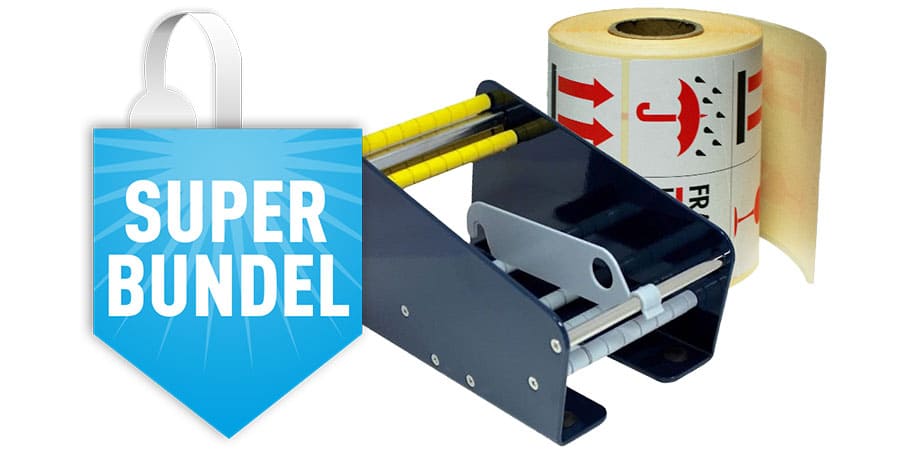 etiketten dispenser klein + etikketten rol | profipack