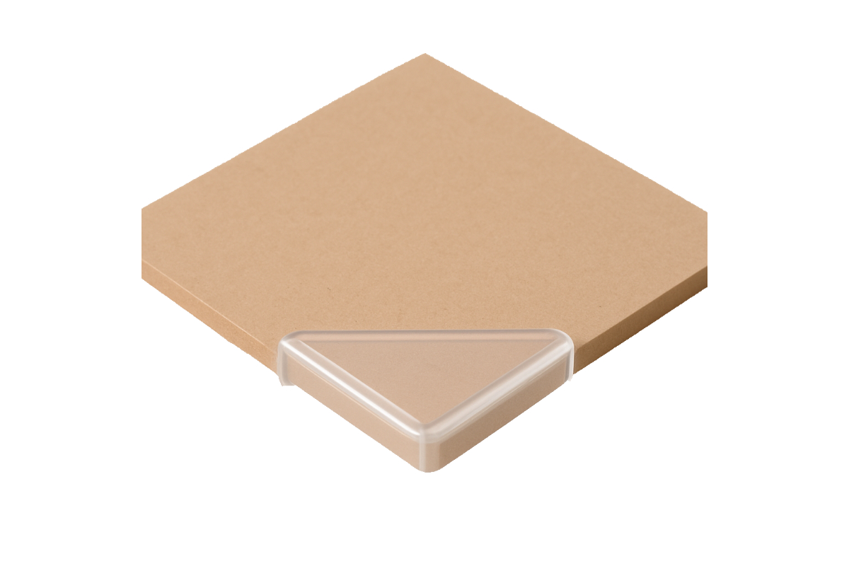 Kunststof glas beschermhoeken transparant - 60 x 10,4 x 8mm (2500 st)