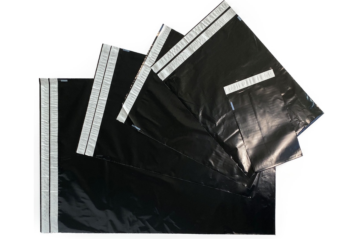 Coex verzendzakken zwart retour - 360 x 535mm (100 st)