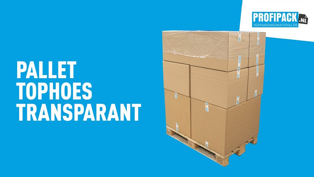 Pallet tophoezen transparant - 100 x 120 x 30cm x 50my (100st)