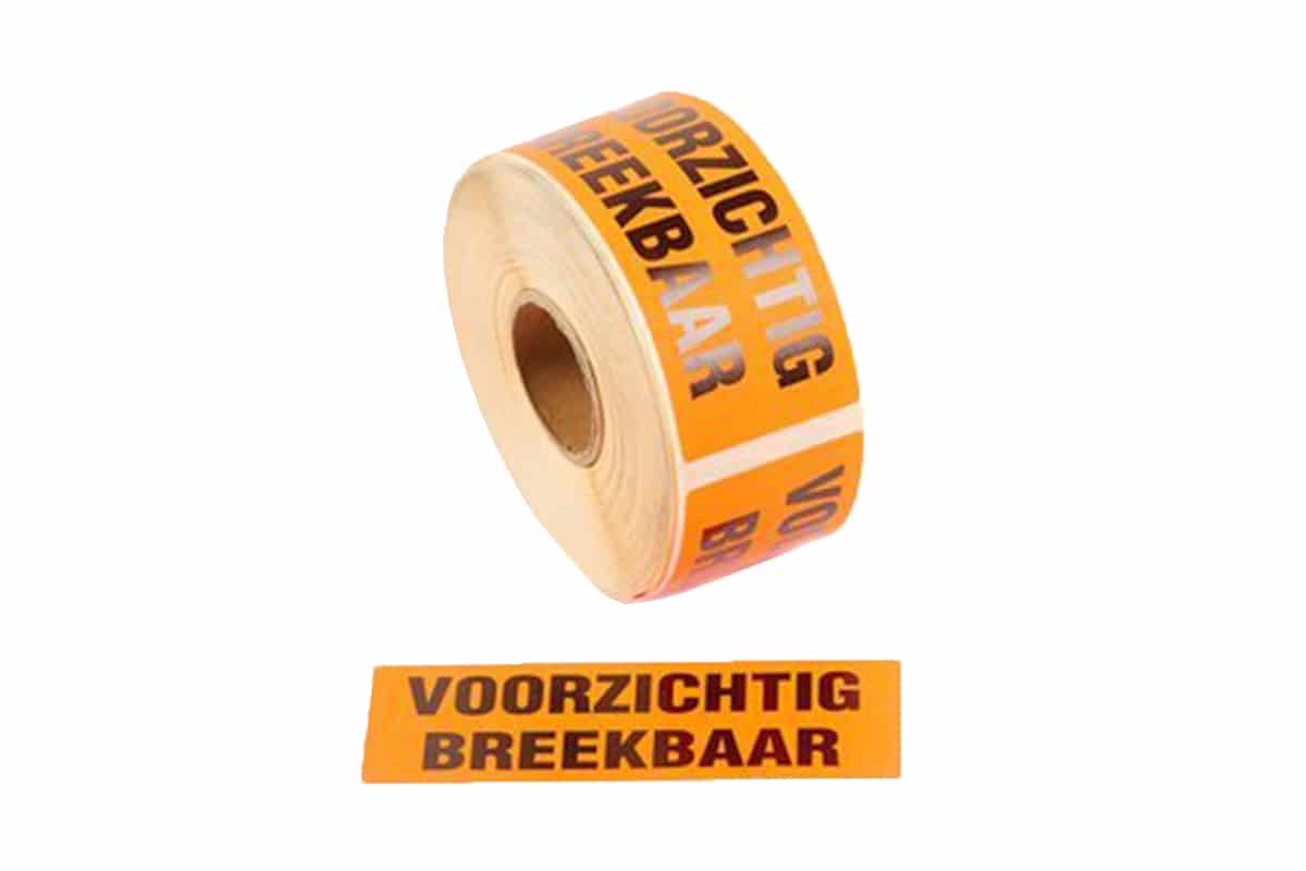 Waarschuwingsetiketten "Voorzichtig breekbaar" - 50 x 130mm (500 st)