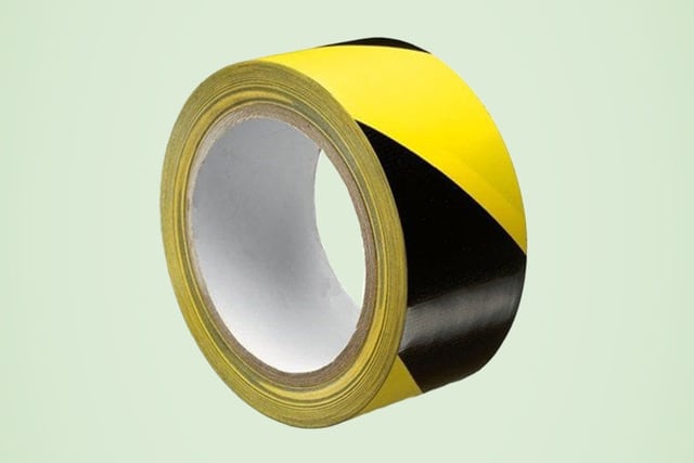 Zwarte vloertape - markeringstape en antislip tape zwart/geel
