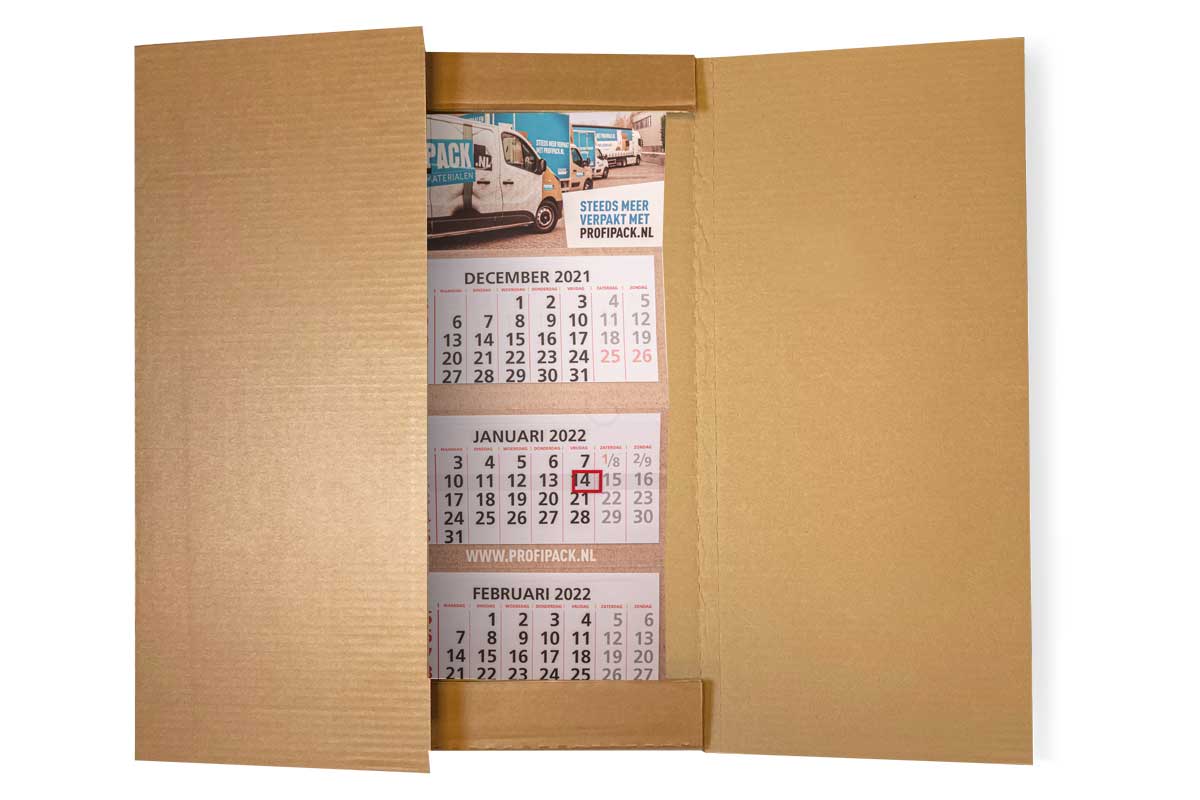 Kalenderverpakking bruin - 710 x 510 x 60mm (20 st)