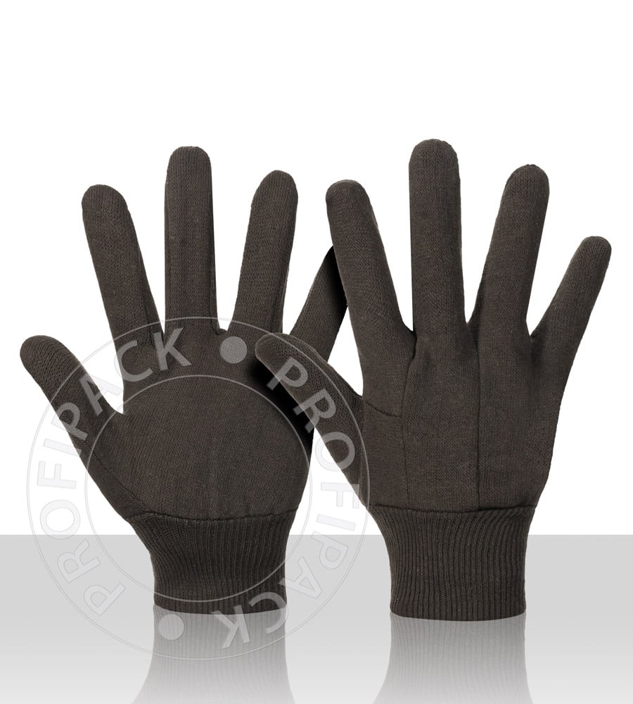 Bullflex 100% katoenen jersey handschoenen bruin - maat 10/XL