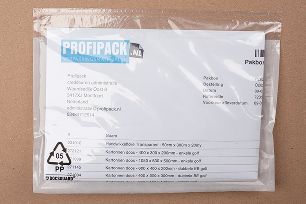Paklijst enveloppen blanco - 165 x 122mm (1.000 st)