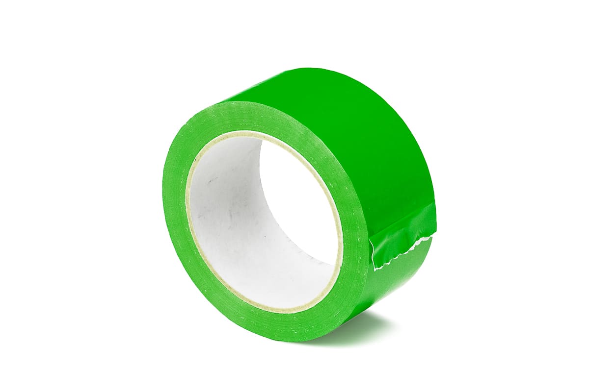 PVC tape transparant - 12mm x 66m groen, 50.0000 millimeter