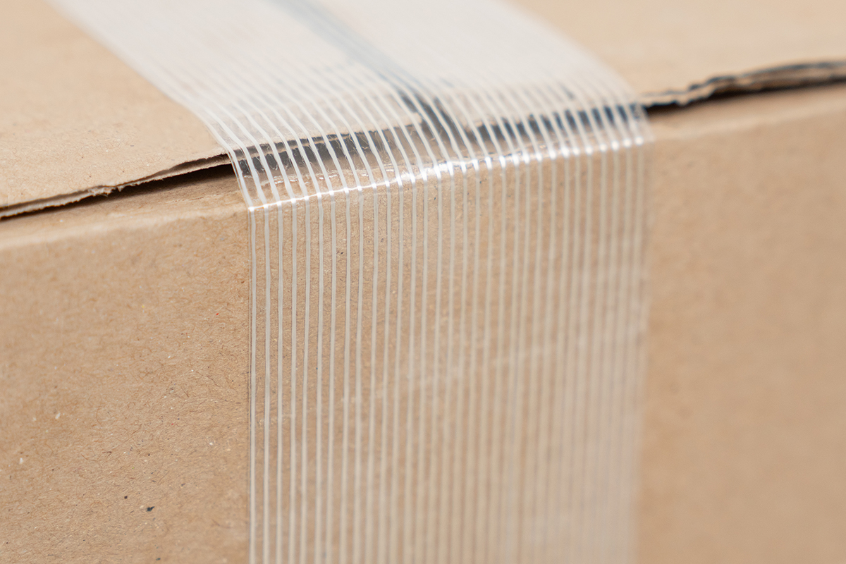 Lengte versterkte tape transparant - 50mm x 50m