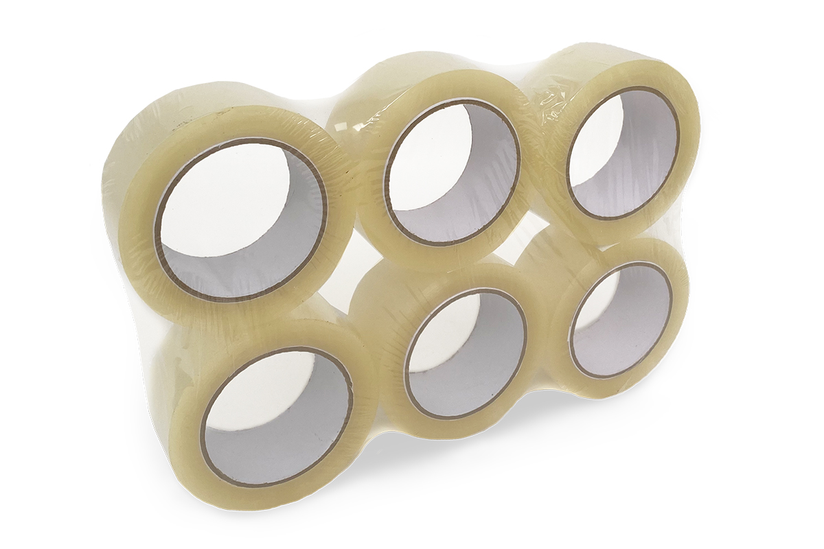 PP solvent tape transparant - 75mm x 66m
