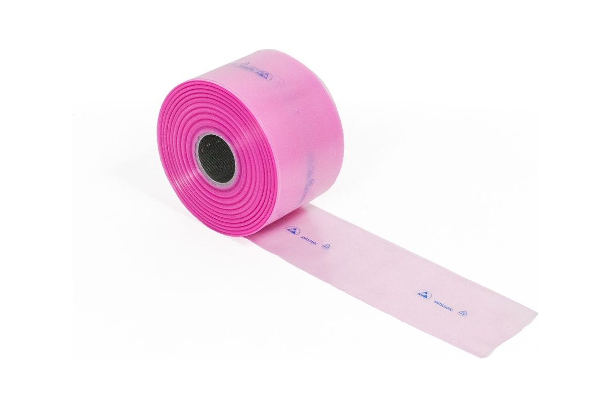Antistatische ESD buisfolie - 150mm x 250m x 90my