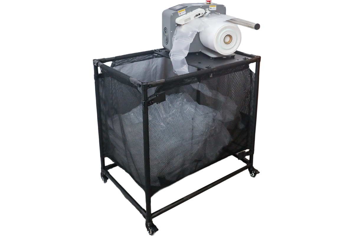 PP-air Luchtzakjes machine + opvangbak L en 2 rollen luchtzakjes