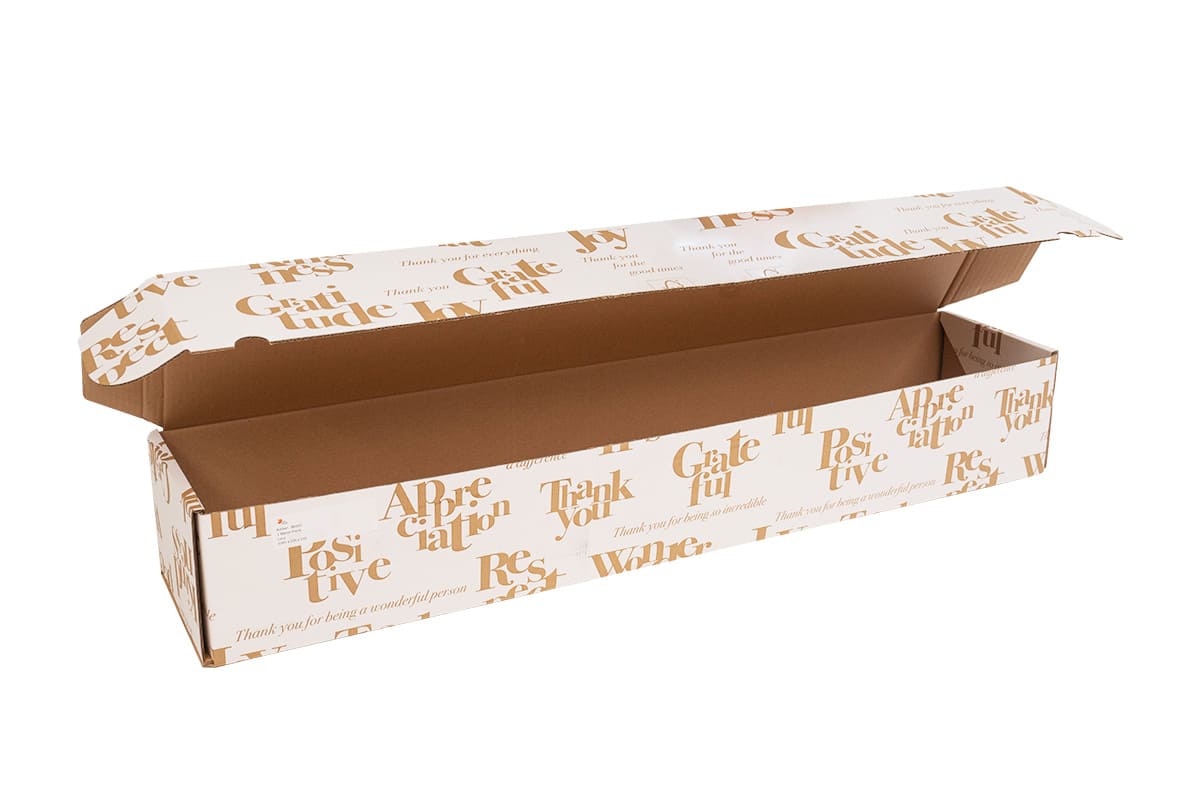 1 meter Gift Box "Joy Gold" - 1005 x 205 x 150 mm (dubbele golf)