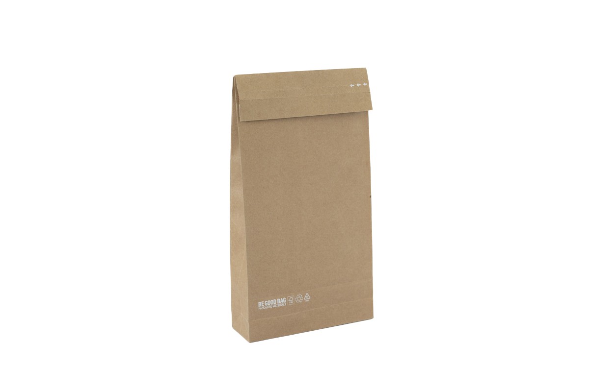 Papieren verzendzakken ''Be good bag'' - 250 x 430mm + 80mm (100st)