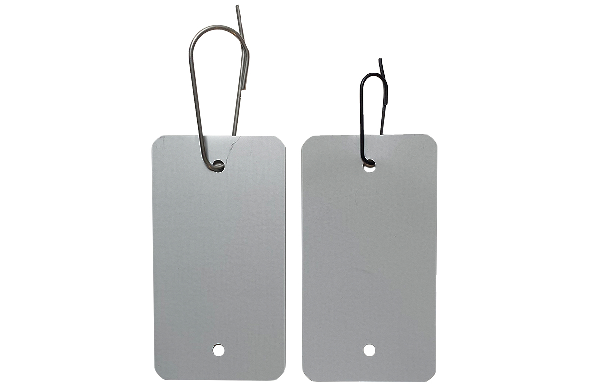Metalen labels grijs - 55 x 100mm (1.000 st)