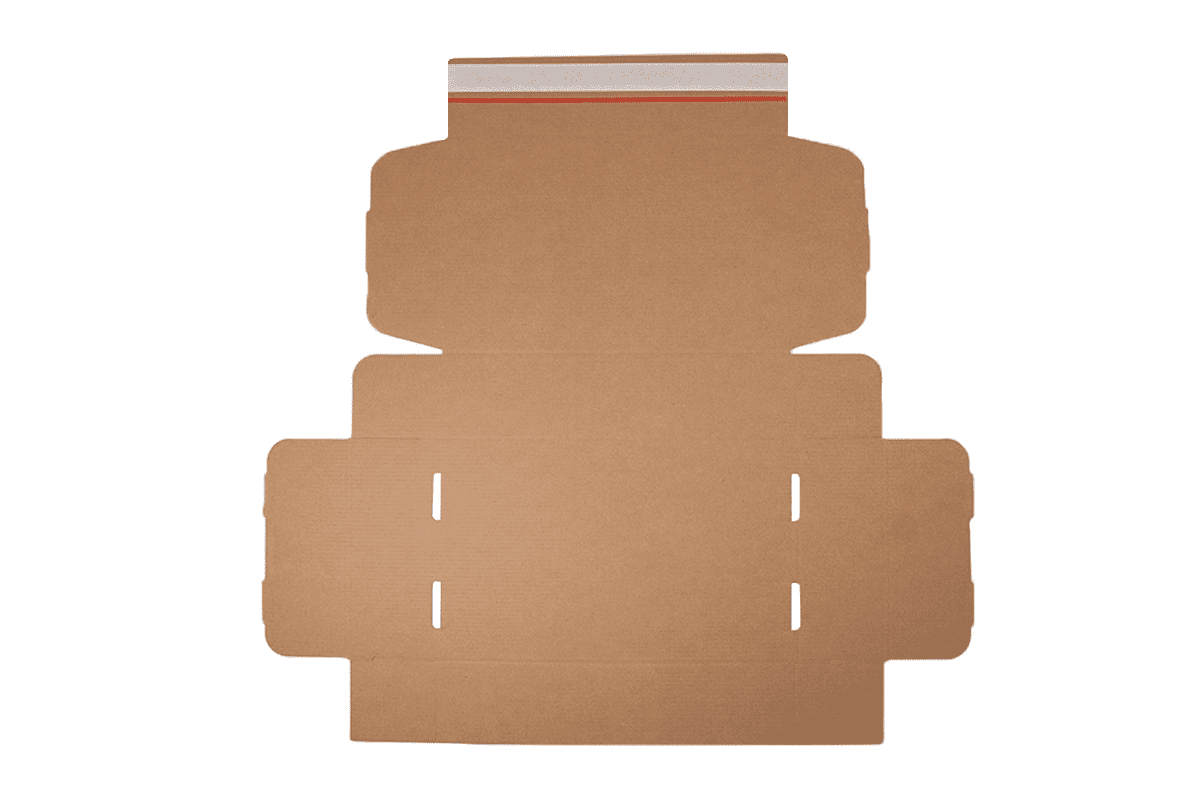 Postdoos bruin met plak- en afscheurstrip - 420 x 370 x 120mm 