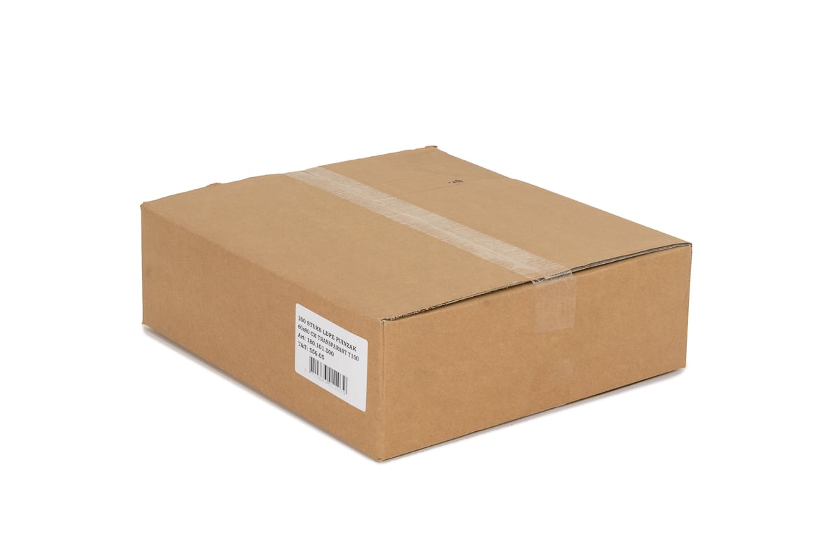 LDPE puinzakken transparant - 55 x 95cm x 150my