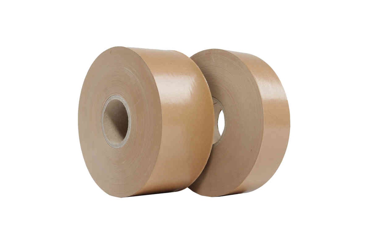 Papieren tape gegomd - 70mm x 150m - 70g/m2