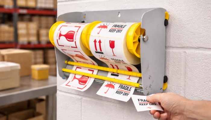 Dispenser voor sticker