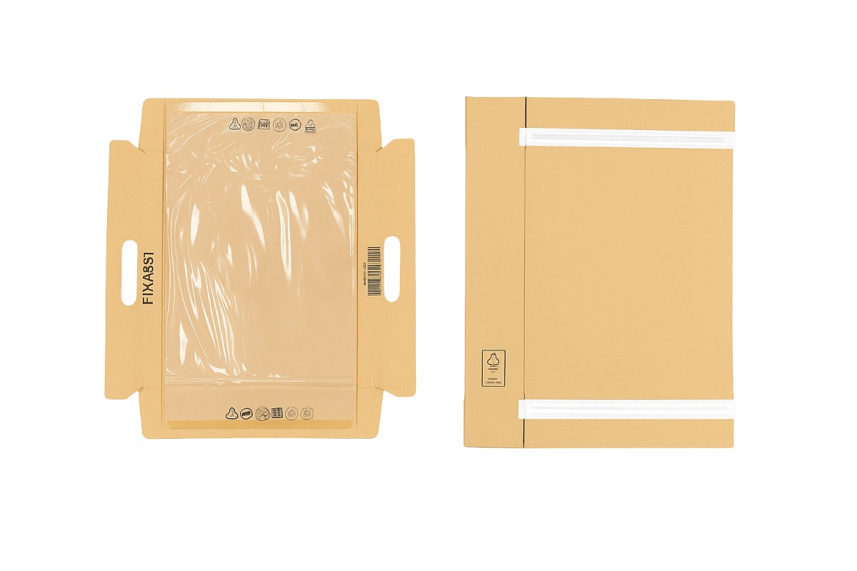 Verzendbox + plakstrip + fixeer tray - 250 x 80 x 353mm 