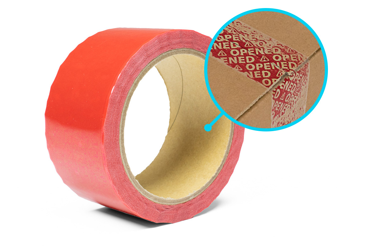 Security tape rood - 50mm x 50m