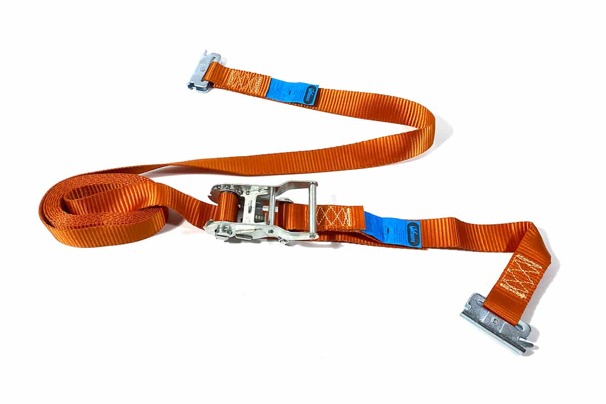 Spanband 2-delig met sleufgatfitting en ratel - 38mm x 4m (2 ton)