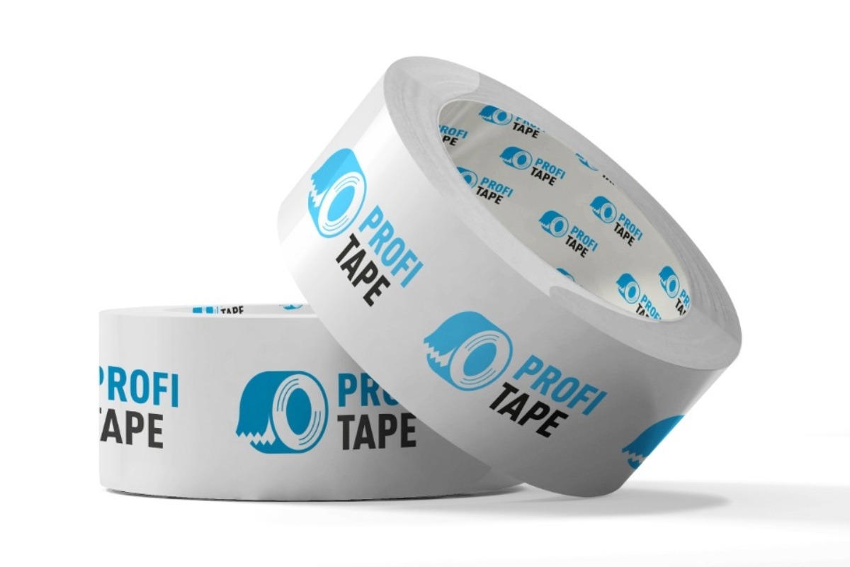 Bedrukte PP acryl tape - 50mm x 66m (2 kleuren)