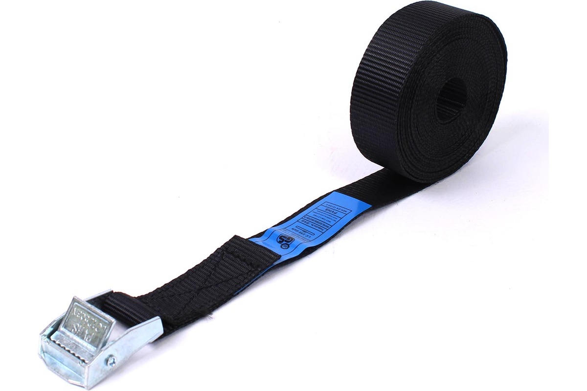 Bagagegordel spanband zwart + gesp - 25mm x 500cm
