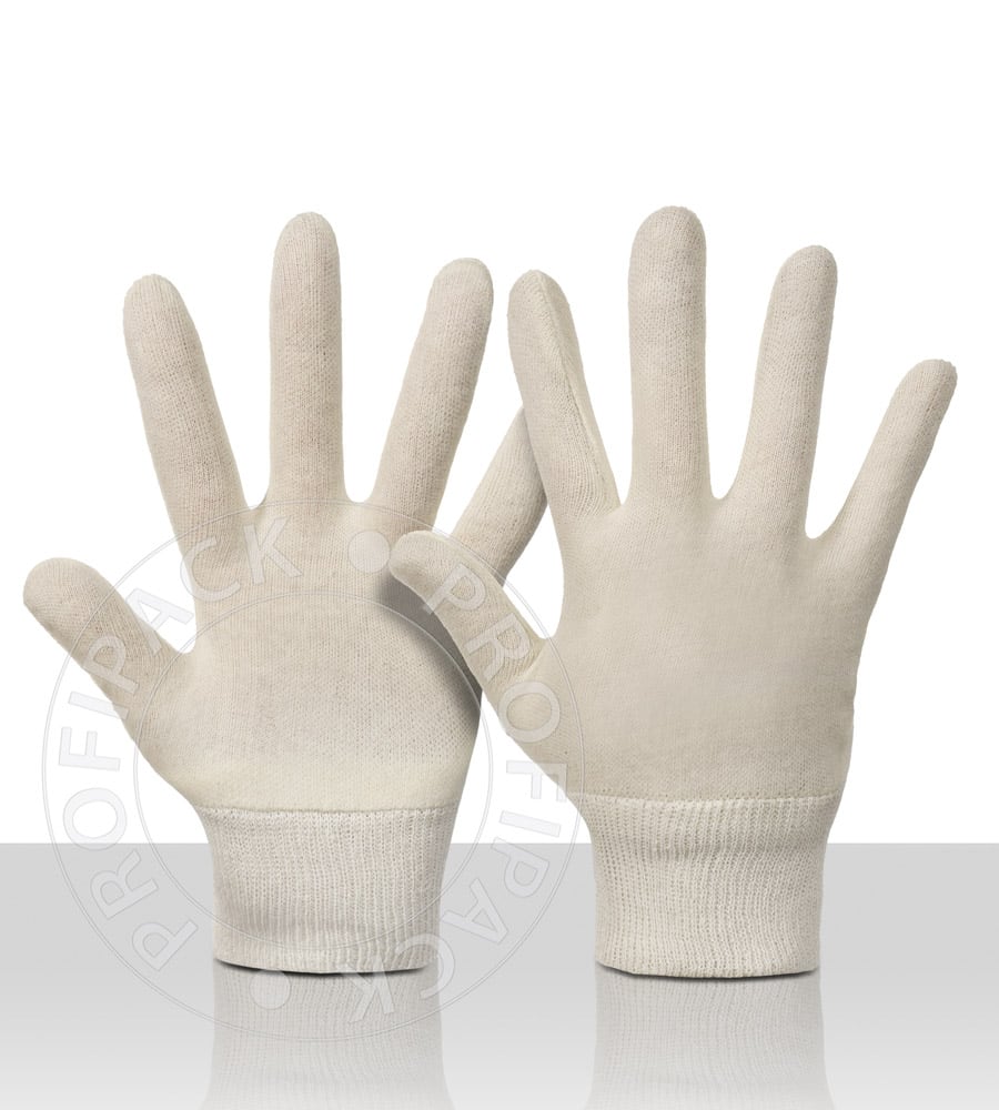 Bullflex zware katoenen handschoenen tricot boord (heren) - maat 10/XL