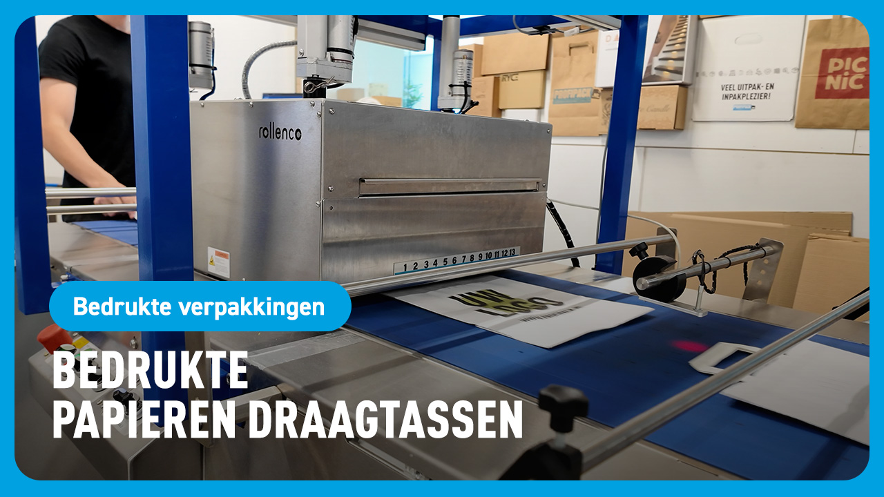 Bedrukte papieren draagtas