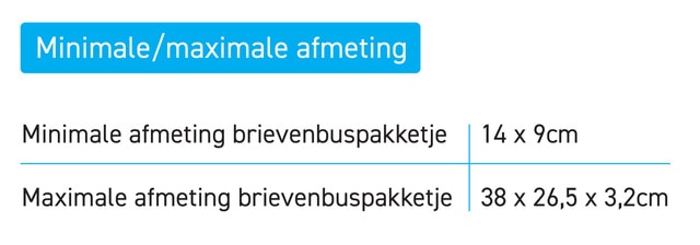Brievenbusdoos afmetingen