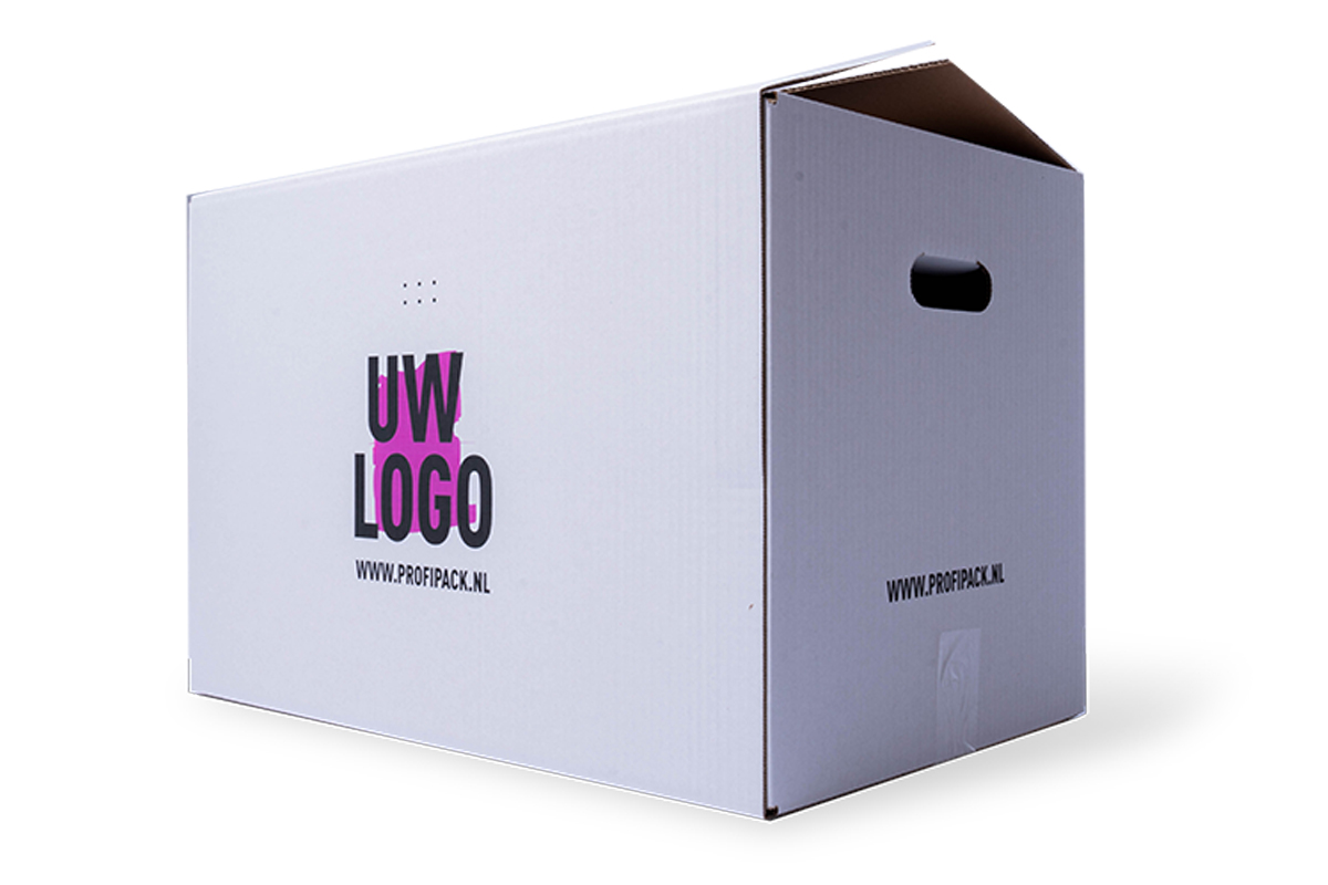 Verhuisdozen 1 zijde bedrukt - 530 x 336 x 350mm 