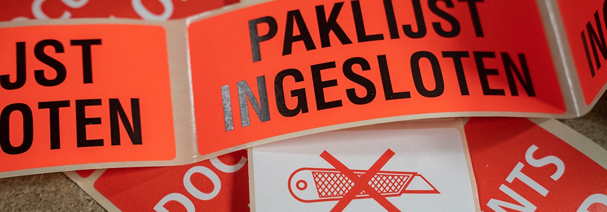 Waarschuwingsetiketten kopen bij Profipack Verpakkingsmaterialen