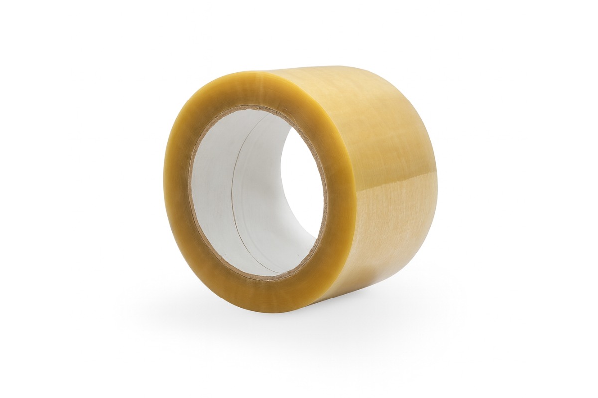 PP solvent tape transparant - 75mm x 132m